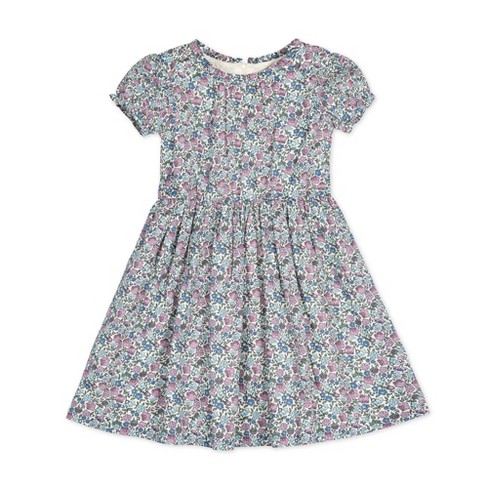 Hope & Henry Girls' Organic Ruffle Edge Puff Sleeve Dress, Kids : Target