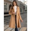 Allegra K Women's Winter Vintage Collared A-Line Double Breasted Long Swing Overcoat - 2 of 4