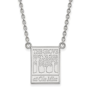 Black Bow Jewelry Sterling Silver Mississippi Rebels NCAA Necklace 18 Inch - 1 of 4