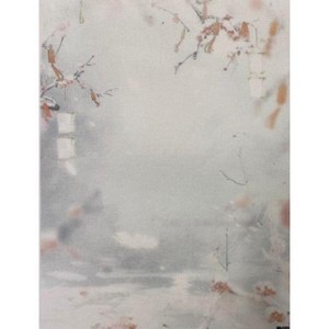 Alisena Misty Sakura Designer Printed AIDA Fabric. Canvas for
