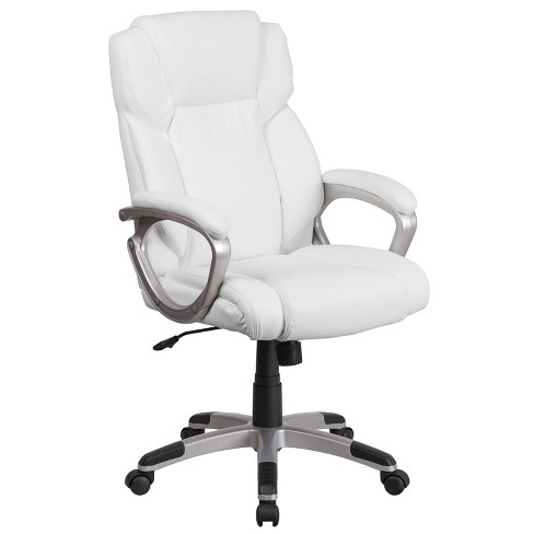 Kalman Mid-Back LeatherSoft Executive Swivel Office Chair with Padded Arms Upper Square Upholstery Color: Black