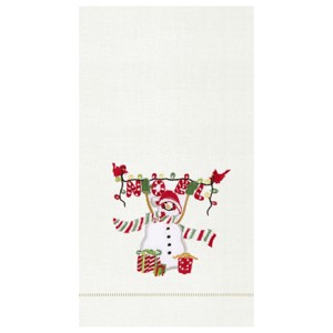 C&F Home Noel Snowman Hemstitch Decorative Guest Towel - 1 of 2