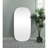 Elegant Lighting Metal Frame Oval Mirror 30x60 Inch in Silver - 4 of 4
