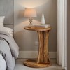 Hommoo C-Shaped 2-Tier End Table, Slide-Under Bedside Table with Storage - 2 of 4