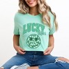 Simply Sage Market Women's Lucky Vibes Smiley Short Sleeve Graphic Tee - 2 of 4