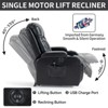 Power Lift Recliner Chair for Elderly, 8-Point Vibration Massage, Lumbar Heat, USB Port & Cup Holders - ModernLuxe - 4 of 4