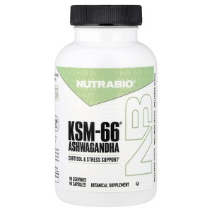 NutraBio KSM-66®, Ashwagandha , 90 Capsules - 1 of 4
