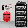 Shuntong 34"x14"x72" Metal Shelving 5-Tier with Concealed Post Laminated Boards Black Textured Finish - 3 of 4