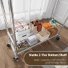 Simple Trending Heavy Duty Clothing Clothes Rack for Hanging, Rolling Double Rod Garment Rack Organizer with Wheels Load 620 LBS, Chrome - 4 of 4