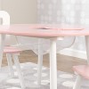 Round Storage Table and Chair Set White/Pink - KidKraft - image 3 of 4