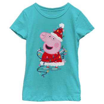 Girl's Peppa Pig Christmas Lights T-Shirt