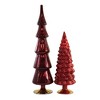 Cody Foster 17.5 Inch Red Hue Trees Set Of 5 Christmas Valentines Village Decorate Decor Tree Sculptures - 3 of 4