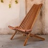 Moda Furnishings Outdoor Acacia Wood Folding Adirondack Chair - 2 of 4