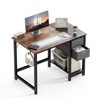 MAYEERTY 55 Inch Computer Desk Home Office Desk Writing Study PC Table with 2-Tier Drawers and Hook - 2 of 4