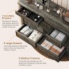 Whizmax 47" Farmhouse Dresser, 9-Drawer Rustic Wood Chest with Metal Handles, Large Storage for Bedroom & Living Room - 4 of 4