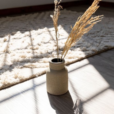 Distressed Gray Ceramic Tabletop Bud Vase
