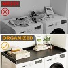 Washer Dryer Countertop, 54" x 27.5" Wood Shelf Topper with Edge, Laundry Cover Guard Organizer for Hamper & Storage-Black - 4 of 4