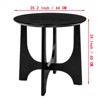 SKRAN 36" Round Coffee Table Set with Modern Minimalist Design - Lightweight Wooden Furniture for Living Room and Reception Room, Black - 4 of 4