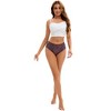 INSPIRE CHIC Breathable Underwear for Women's Lace Mid-Waisted Briefs, Available in Plus Size - 4 of 4