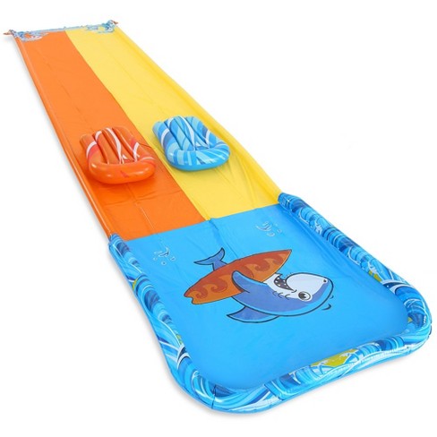 Trinity Inflatable Water Splash Slide Summer Outdoor Toys With 2  Bodyboards,water Slide For Kids Adult : Target