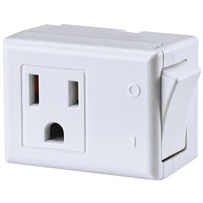 Leviton Grounded 1 outlets Switch Tap Adapter 1 pk Model No. C22-01470-00W