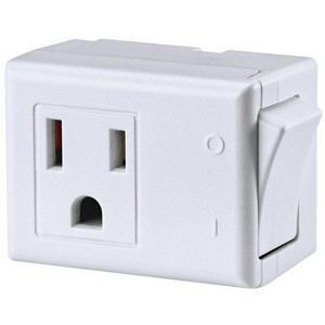 Leviton Grounded 1 outlets Switch Tap Adapter 1 pk Model No. C22-01470-00W - 1 of 1
