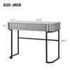 FONTOI 39" Mirrored Makeup Table with 2 Drawers & Spacious Table Top, Dressing Table for Bedroom, Gray, 17.7"*29.3"*39.4" - 3 of 4
