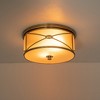 C Cattleya 2-Light Brass Flush Mount with Frosted Glass Shade - 3 of 4