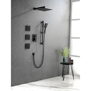 PAGED Shower Head Modern Rain Shower Head with Shower Head, Hand Shower, Slide Bar for Bathroom - 1 of 4