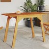 vidaXL Solid Acacia Wood Patio Dining Table - Outdoor Garden Terrace Table 43.3"x22"x29.5", Brown - 3 of 4
