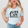 Simply Sage Market Women's Live Love Basketball Short Sleeve Graphic Tee - 2 of 3