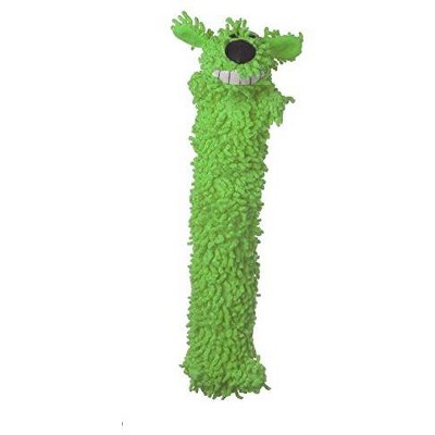 Multipet Loofa Floppy Plush Dog Toy in Green
