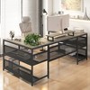 Vynxaria U Shaped Desk with Power Outlets Strip,Monitor Stand, L Shaped Desk with Storage Shelf, Home Office Gaming Desk - 3 of 4