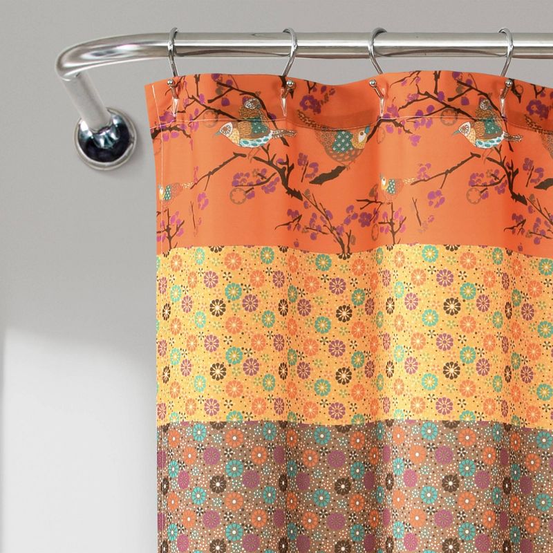 Royal Empire Shower Curtain Orange - Lush D&#233;cor, 3 of 12