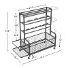 Fontoi Baker's Racks, 4 Tier Organizer with Wheels, Storage Rack with Baskets and Hooks for Sports Gear, Black, 15.9"*38.1"*47.2" - 2 of 4