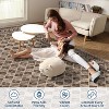 Washable Rug - Diamond Print Carpet with Non-Slip Backing Soft Low Pile Thin Foldable Indoor Carpet for Living Room Dining Room Bedroom - 4 of 4