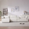 TiramisuBest 124in Modular Sectional Sofa with Storage Console and Movable Ottoman, Modular Sectional Sofa with Storage, Sideboard Buffet St - 2 of 4