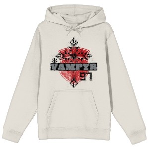 Buffy The Vampire Slayer Vampyr '97 Long Sleeve Sand Adult Hooded Sweatshirt - 1 of 3