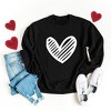 Simply Sage Market Women's Graphic Sweatshirt Heart Scribble - 3 of 4