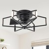 Parrot Uncle 21" Modern Black Bladeless Ceiling Fans with Light and Remote - 4 of 4
