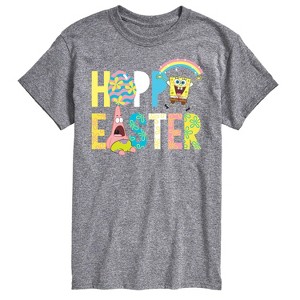 Men's - SpongeBob Squarepants - Hoppy Easter Patrick and Spongebob Short Sleeve Graphic T-Shirt - 1 of 4