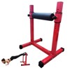 Adjustable 11-Level Heavy Duty Steel Weight Rack Stand, Padded Barbell Holder with Anti-Slip Feet & Anti-Loose Nuts for Strength Training Red Black - 4 of 4