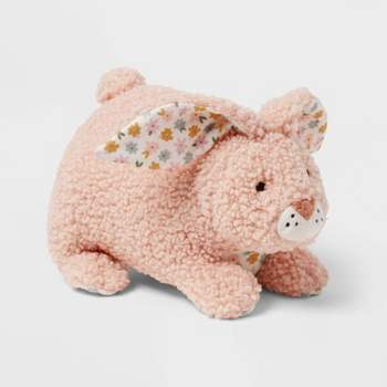 Kids' Mini Plush Figural Pillow Bunny Pink - Pillowfort™