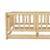Okak Montessori Floor Bed Twin/Full Size,Toddler Bed with Safety Fence & Door, Solid Wood Kids Bed Frame for Nursery & Bedroom - 4 of 4