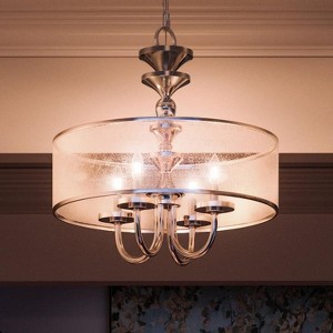Urban Ambiance Luxury Cosmopolitan Chandelier,  20" x 22",  Polished Nickel Finish, UHP2922 - 1 of 4