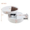 29'' Round MDF Wood Lift Top Coffee Table with Storage and Drawer for Small Spaces, Marble Pattern Coffee Table for Living Room-Coolbibila - 4 of 4
