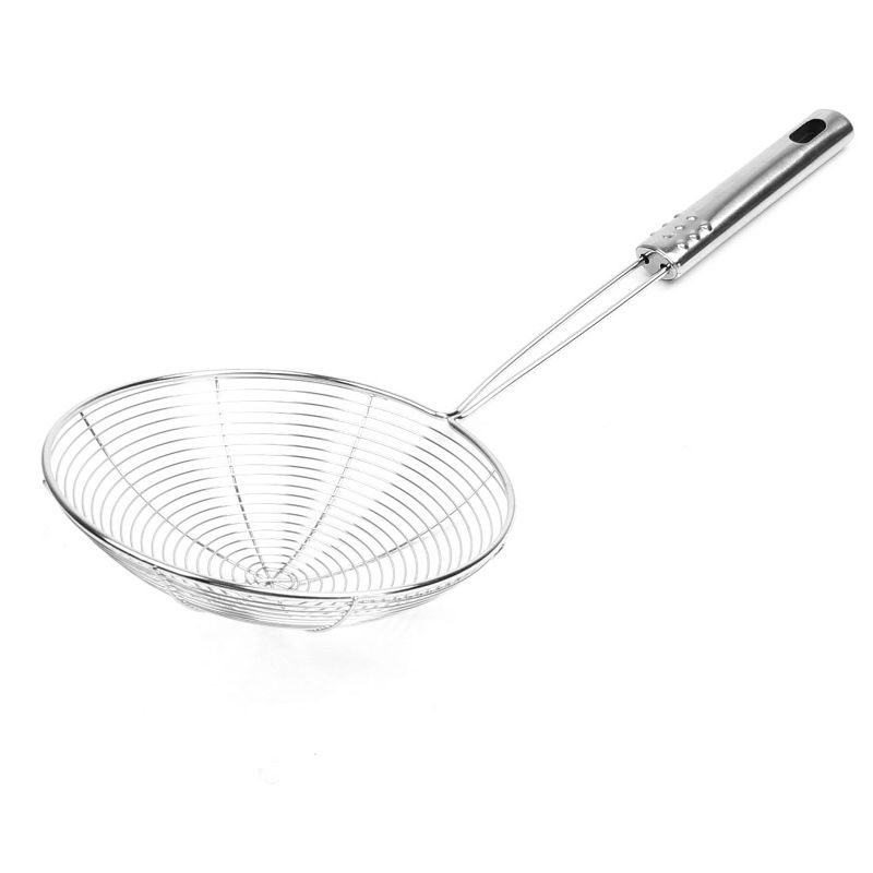 Unique Bargains Kitchenware 5.7" Dia Wire Stainless Steel Colander Spoon Strainers Silver Tone 1Pc, 1 of 5