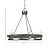 Toltec Lighting Belmont 6 - Light Chandelier in  Graphite/Distressed Wood - 2 of 2