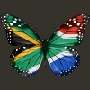 Junior's Design By Humans Butterfly Flag Of South Africa By GiftsIdeas T-Shirt - 2 of 2