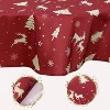 Indoor Waterproof 180GSM Christmas Tablecloth, Winter Holiday Xmas Snowflake Deer Tree Decor for Home, Party, Kitchen, Dining Room - 3 of 4